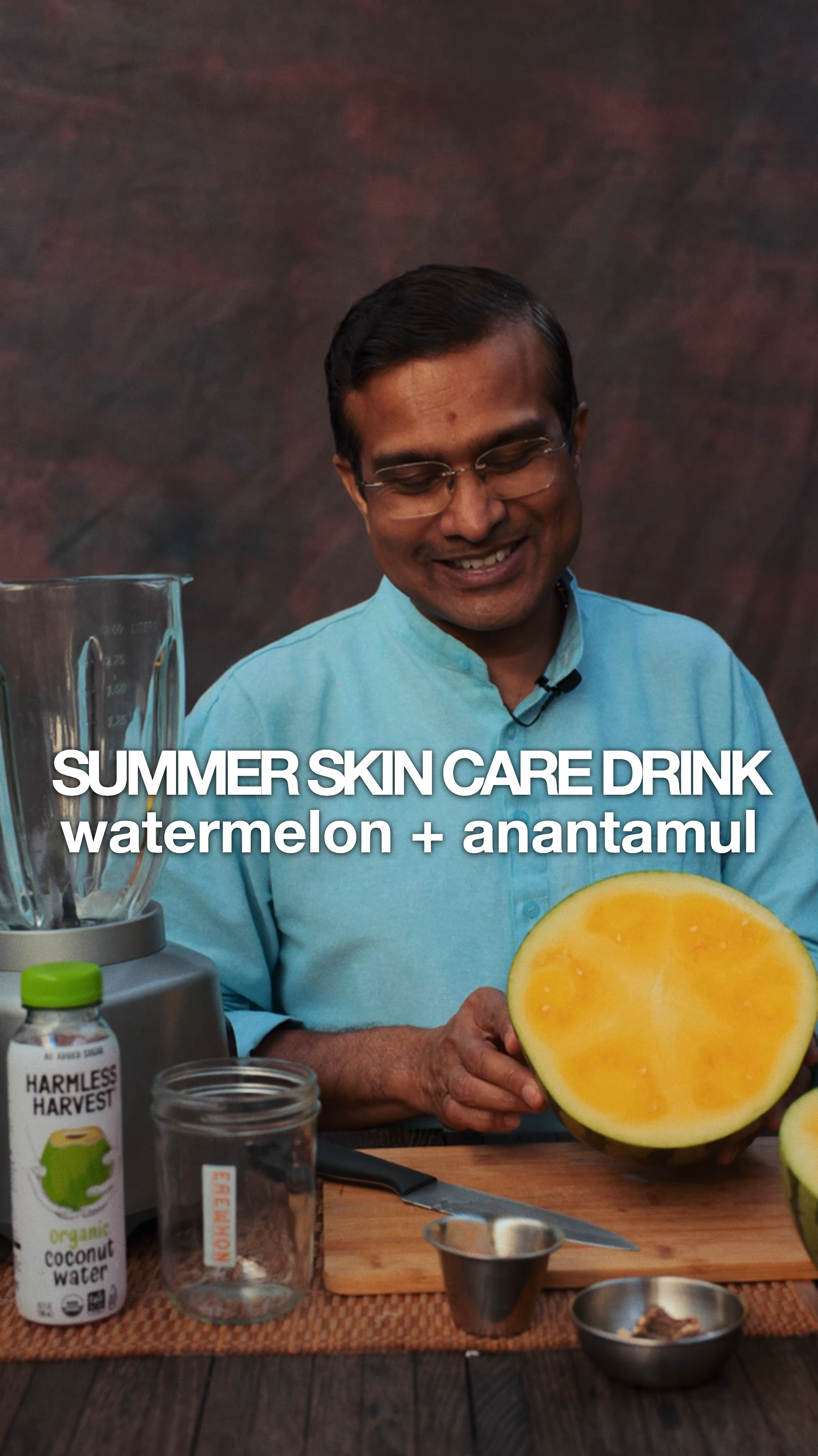 Vaidya Jay's summer skin care drink, watermelon and anantamul