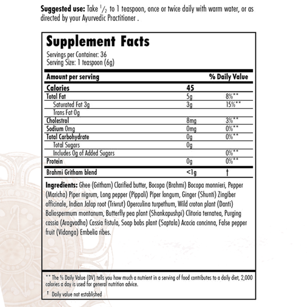 Brahmi Gritham (Brahmi Ghee)