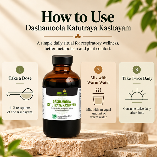 Athreya Dashamoola Katutraya Kashayam, how to use
