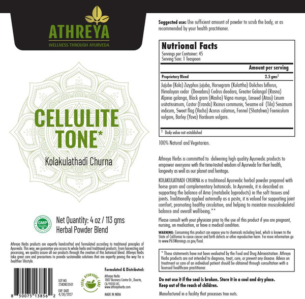 Cellulite Tone (Kolakulathadi) Churna