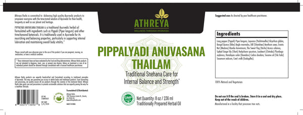 Pippalyadi Anuvasana Thailam