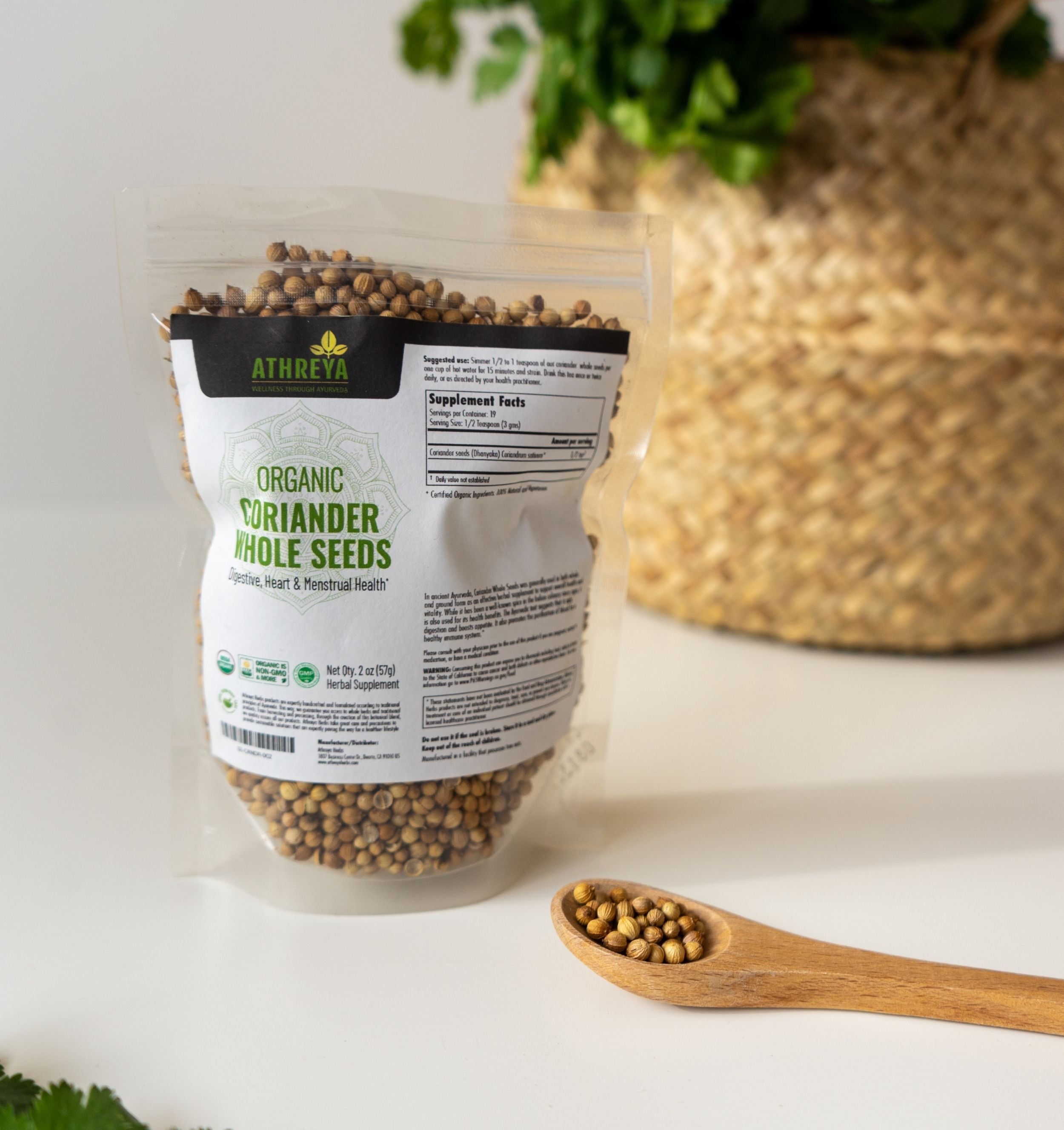 ayurvedic plant seeds Coriander Whole Seeds | An Effective Ayurvedic Supplement for Digestive Health, Heart Health, & Menstrual Health