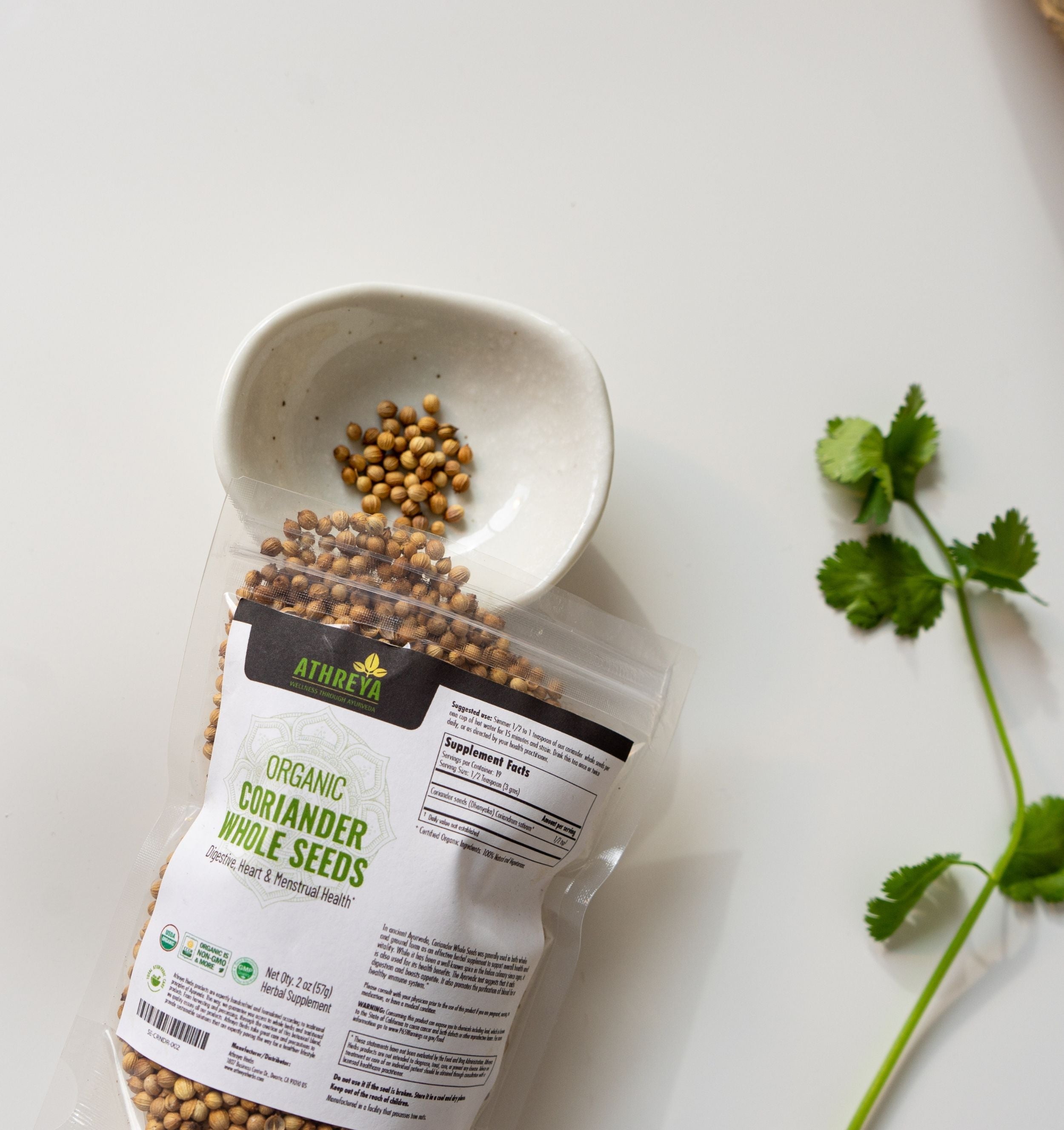 ayurvedic plant seeds Coriander Whole Seeds | An Effective Ayurvedic Supplement for Digestive Health, Heart Health, & Menstrual Health