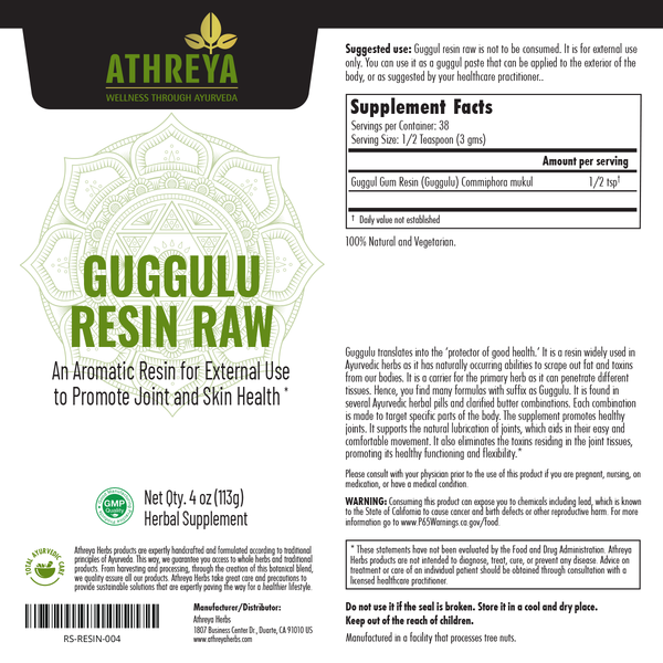 Guggulu resin raw
