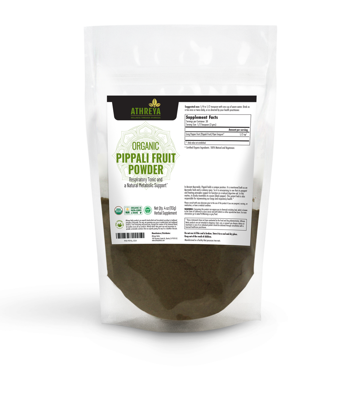 Organic Pippali Fruit Powder