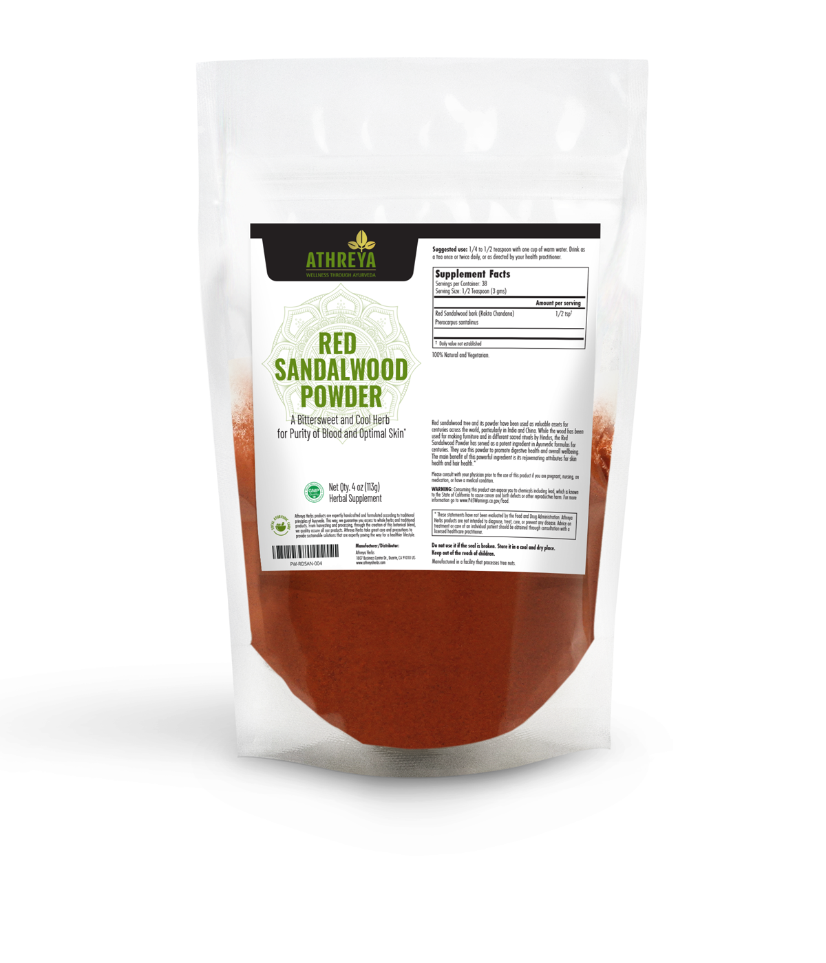 Red Sandalwood Powder | An Ayurvedic Supplement for Optimal Skin, Hair ...